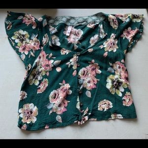 Blouse with flower print